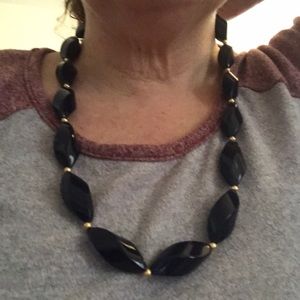 Women’s Navy blue and gold necklace